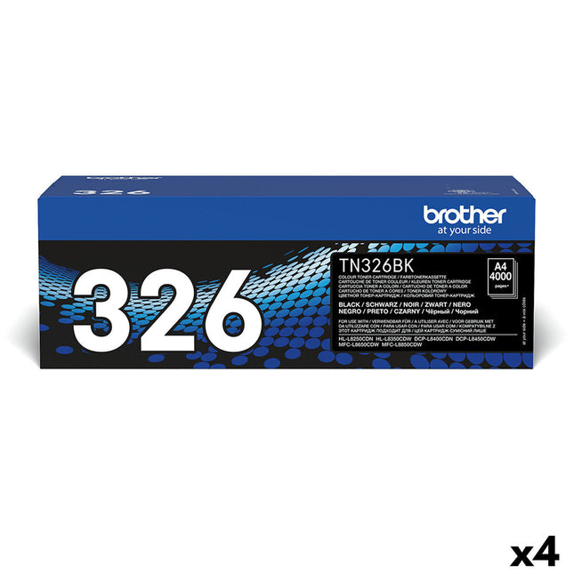 Toner Brother TN326BK Schwarz (4 Stück)