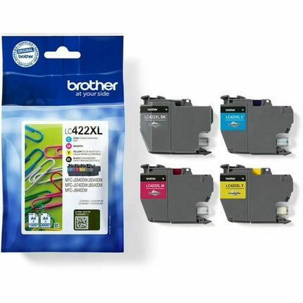 Original Tintenpatrone Brother LC422XLVAL Bunt Schwarz/Zyanblau/Magenta/Gelb
