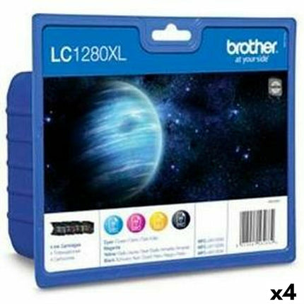 Original Tintenpatrone Brother LC1280XL Gelb Blau Schwarz Magenta (4 Stück)