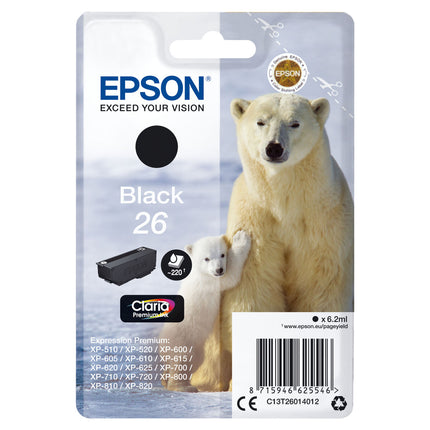 Original Tintenpatrone Epson T2601 Schwarz