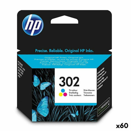 Original Tintenpatrone HP Officejet 3830 All-in-One Nº 302 Dreifarbig (60 Stück)