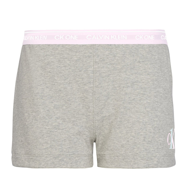 Calvin Klein Sleep Short Lounge Pyjamashort Damen CK One Grey Heather Pearly Pink