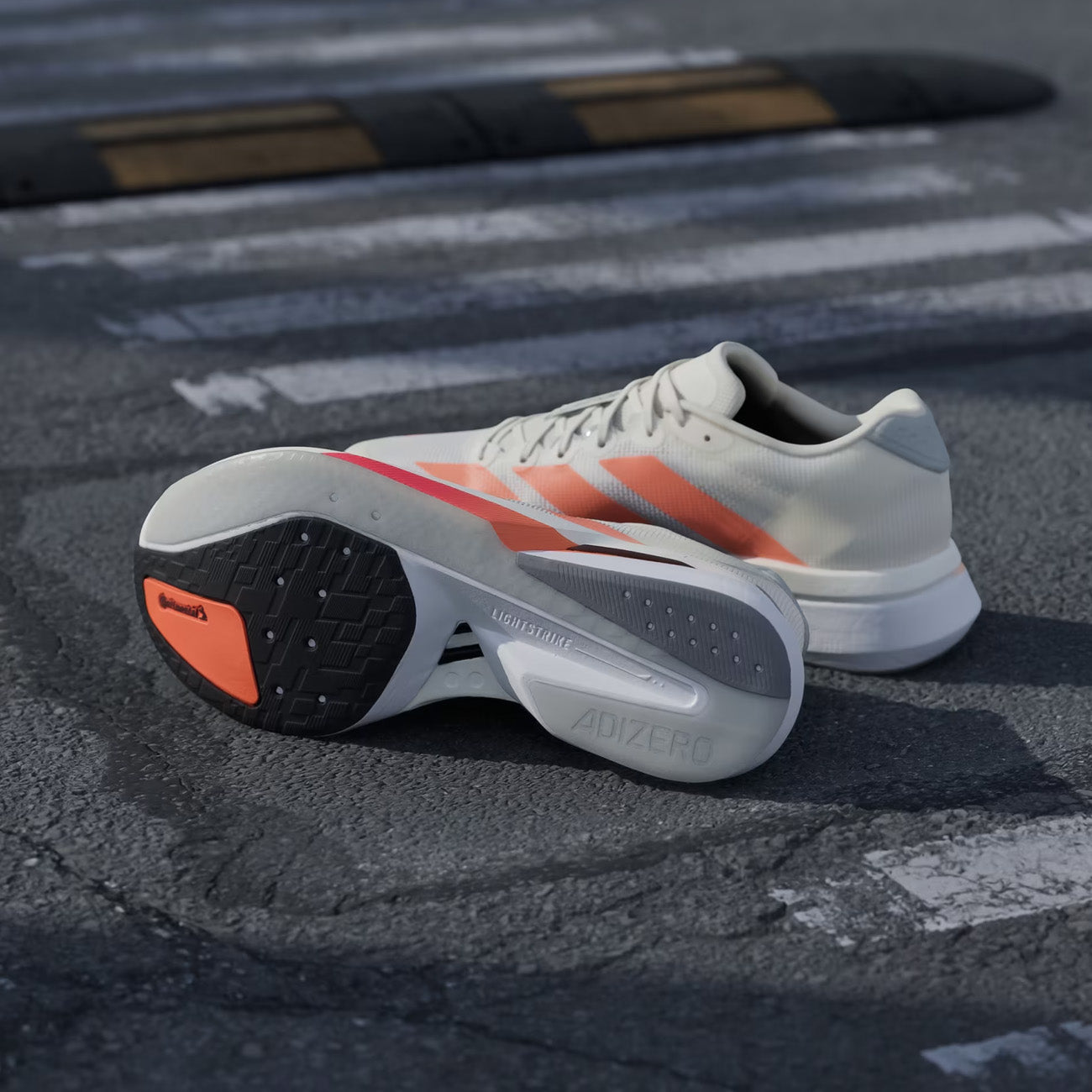 adidas Adizero Boston 13 M Herren Off White Orange Grey