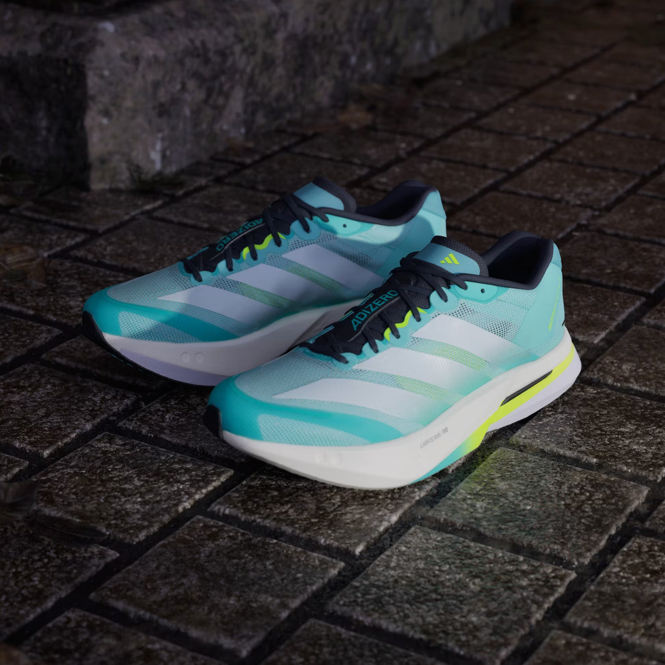 adidas Boston 13 Herren Flash Aqua Cloud White Lucid Lemon
