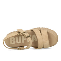 Buffalo Aspha TS Sandal Damen Vegan Nubuck Beige